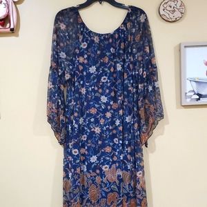 Navy floral dress